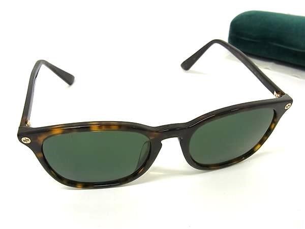 Gucci Sunglasses Asian Fit Brown Acetate Interlocking G Bee Tortoiseshell Gold