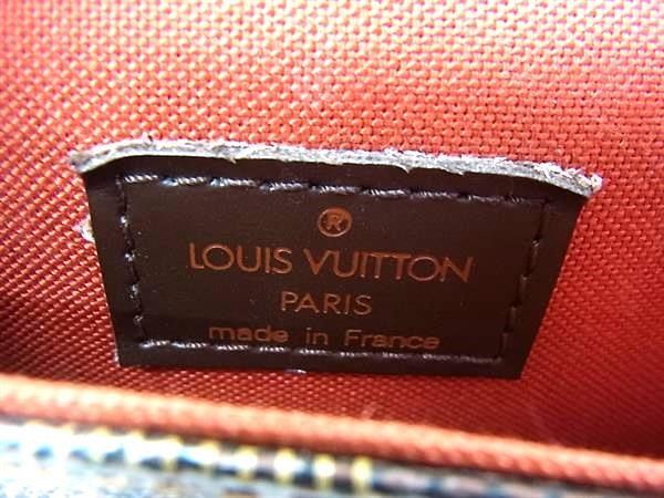Louis Vuitton Shoulder Bag Damier Portobello Ebene Leather Gold — view 6