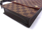 Louis Vuitton Shoulder Bag Damier Portobello Ebene Leather Gold — view 4