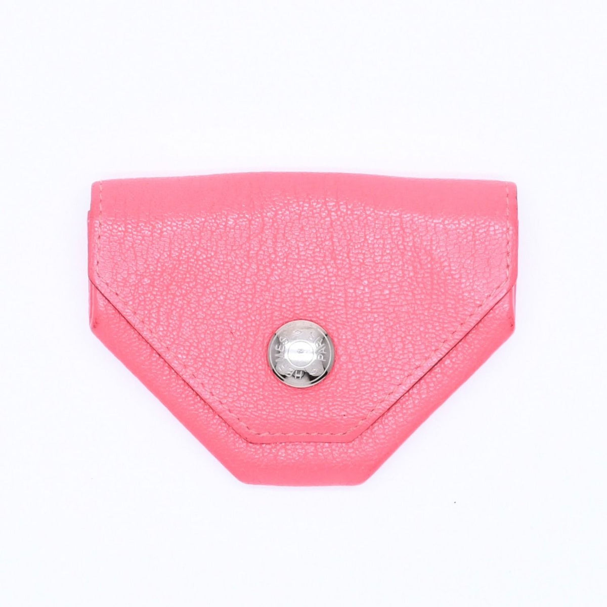 Hermes le Vanquatre Coin Purse Veau Epsom Rose Azalea Pink Silver