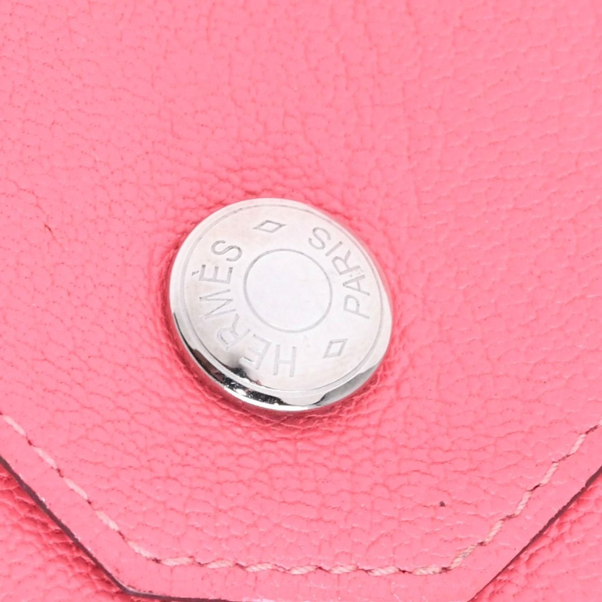 Hermes le Vanquatre Coin Purse Veau Epsom Rose Azalea Pink Silver — view 8