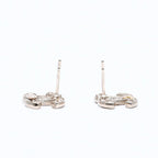 Chanel CC Logo Stud Earrings 14K Stamp Metal Gold — view 8