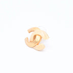 Chanel CC Logo Earrings Stamp Metal Gold Ivory — view 2