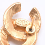 Chanel CC Logo Earrings Stamp Metal Gold Ivory — view 8