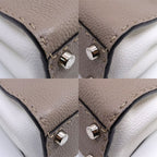 Fendi Peekaboo Mini Handbag Leather Silver — view 5