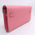 Hermes Kelly Wallet to Go Rose Confetti Silver — view 2