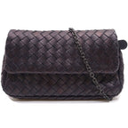 Bottega Veneta Intrecciato Shoulder Bag Leather Purple