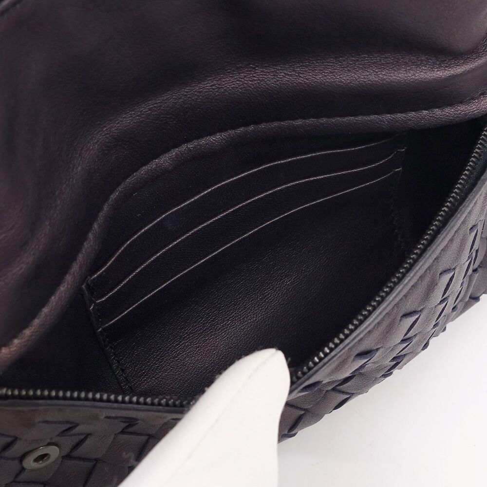 Bottega Veneta Intrecciato Shoulder Bag Leather Purple — view 7