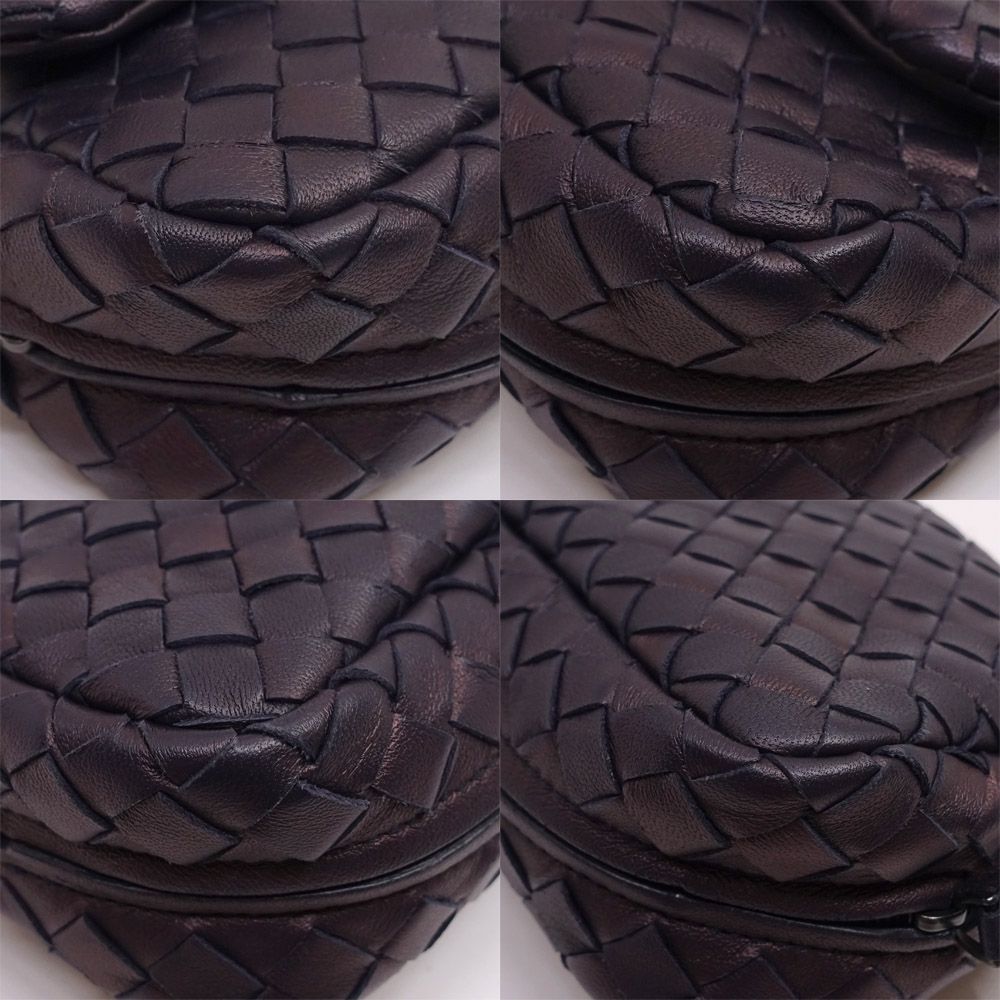 Bottega Veneta Intrecciato Shoulder Bag Leather Purple — view 5