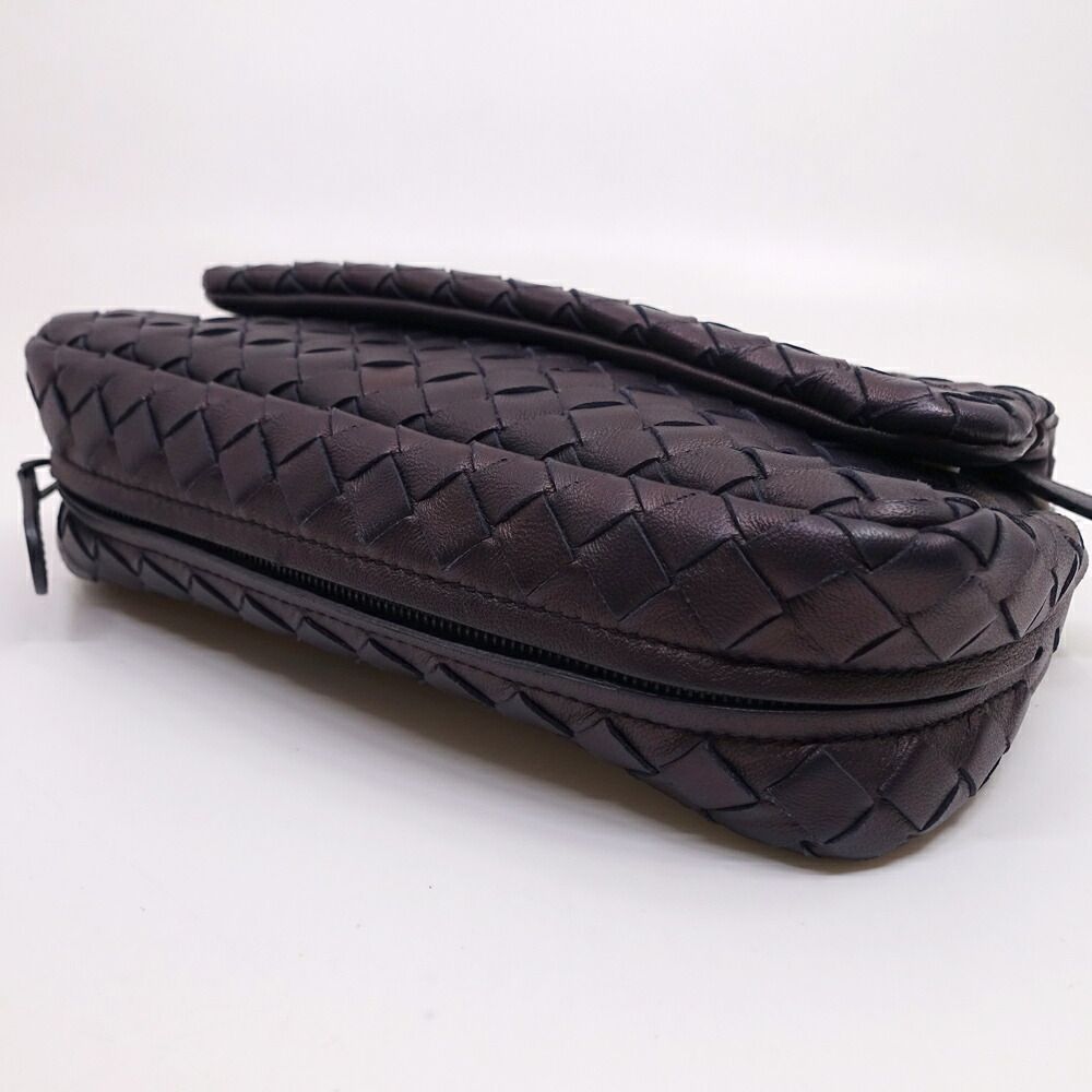 Bottega Veneta Intrecciato Shoulder Bag Leather Purple — view 4