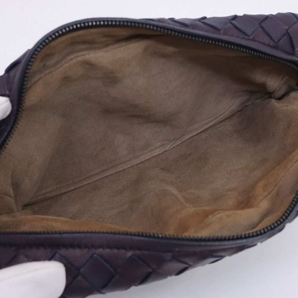 Bottega Veneta Intrecciato Shoulder Bag Leather Purple — view 8