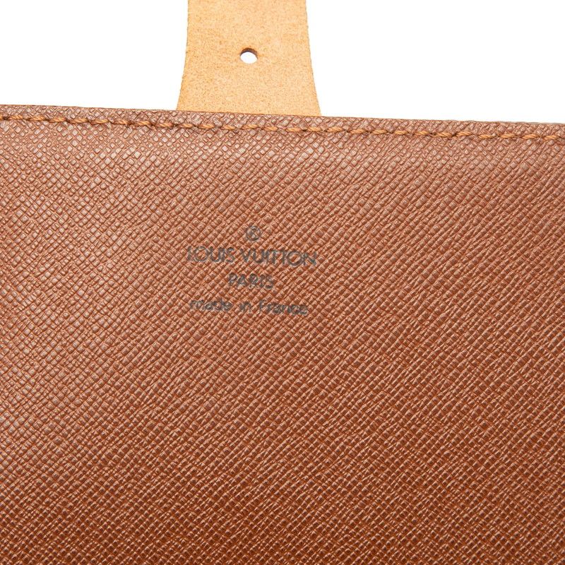 Louis Vuitton Monogram Cartouchiere GM Crossbody Shoulder Bag Brown Leather — view 5