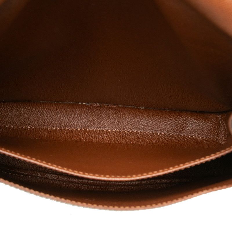Louis Vuitton Monogram Cartouchiere GM Crossbody Shoulder Bag Brown Leather — view 4