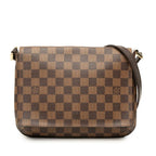Louis Vuitton Damier Musette Tango Long Crossbody Shoulder Bag Brown Leather