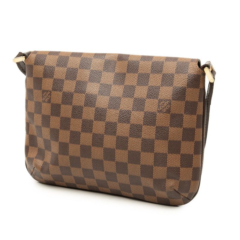 Louis Vuitton Damier Musette Tango Long Crossbody Shoulder Bag Brown Leather — view 2
