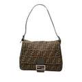 Fendi Zucca Mamma Baguette Bag Brown Canvas Leather