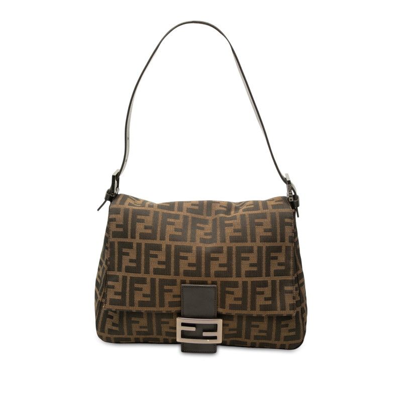 Fendi Zucca Mamma Baguette Bag Brown Canvas Leather