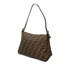 Fendi Zucca Mamma Baguette Bag Brown Canvas Leather — view 2