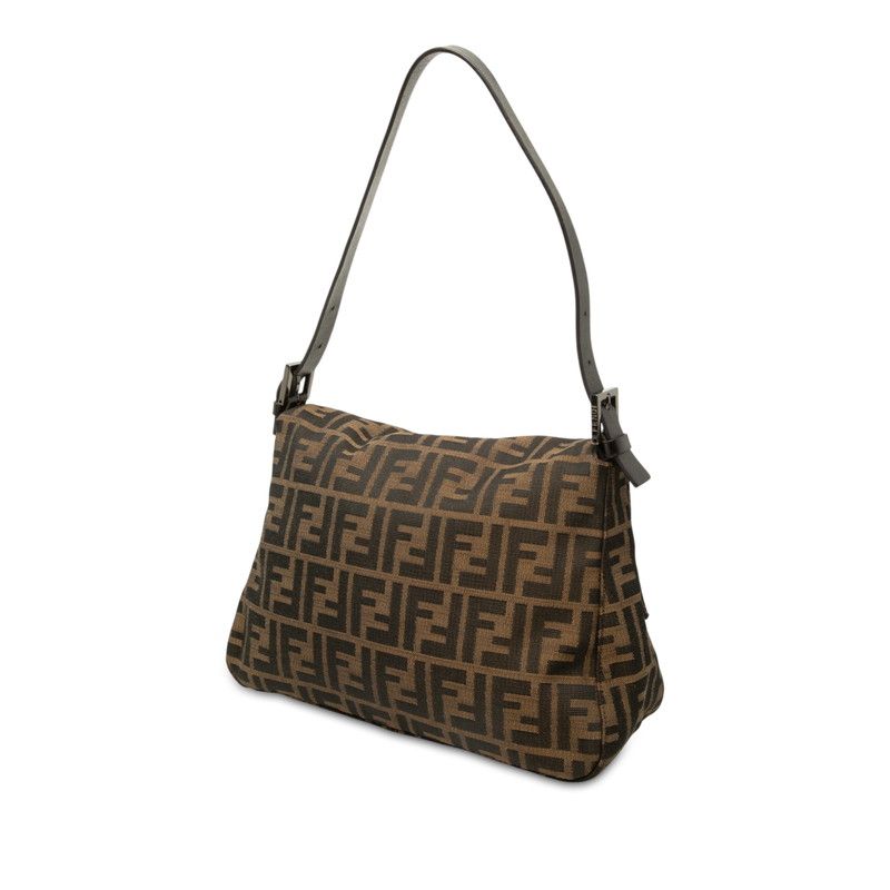 Fendi Zucca Mamma Baguette Bag Brown Canvas Leather — view 2