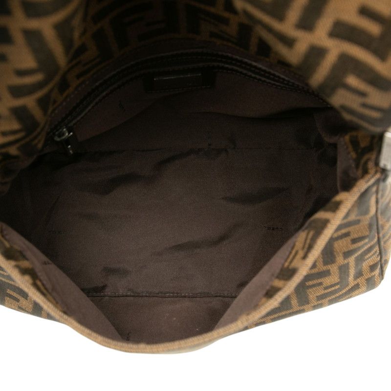 Fendi Zucca Mamma Baguette Bag Brown Canvas Leather — view 4
