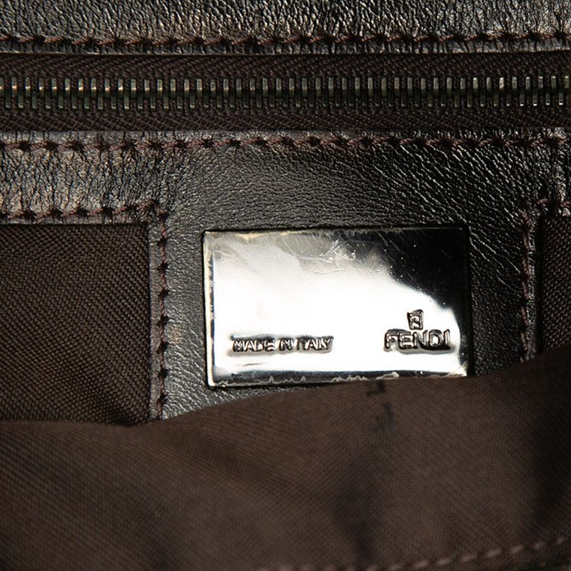 Fendi Zucca Mamma Baguette Bag Brown Canvas Leather — view 5