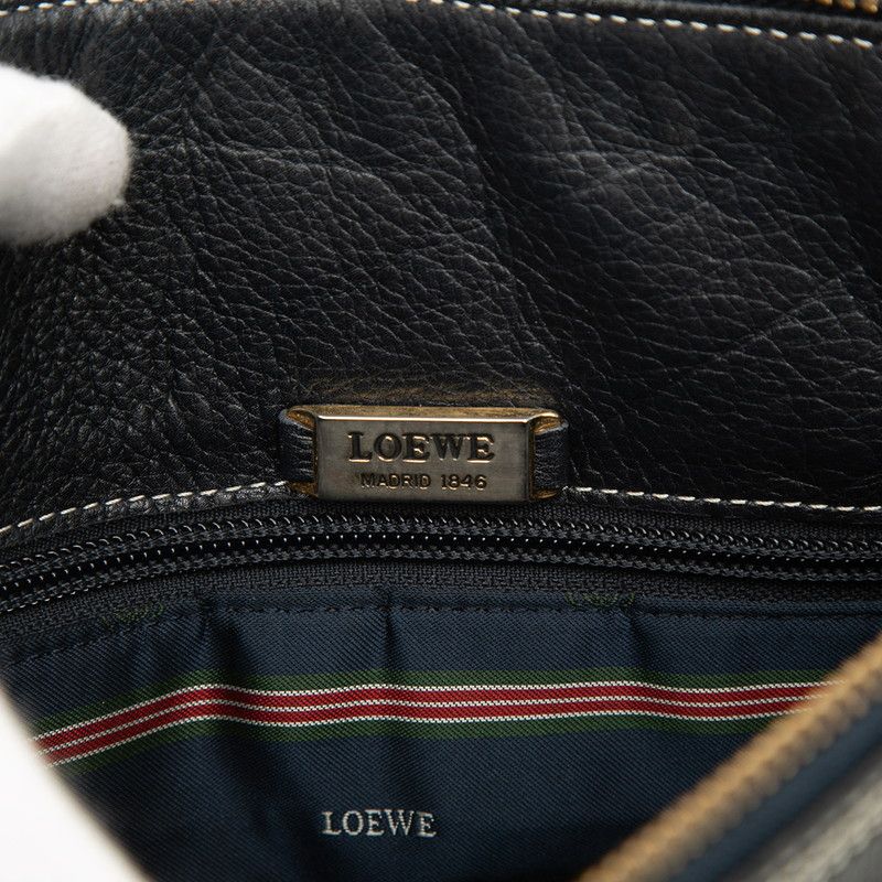 Loewe Anagram Crossbody Shoulder Bag Navy Leather — view 5