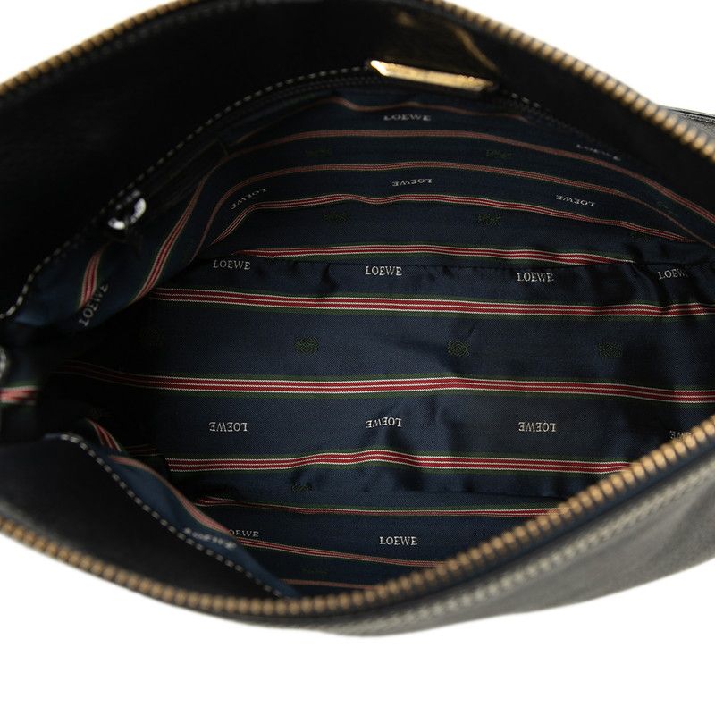 Loewe Anagram Crossbody Shoulder Bag Navy Leather — view 4