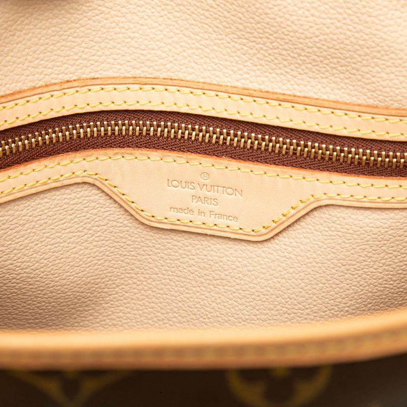 Louis Vuitton Monogram Bucket GM Tote Shoulder Bag Brown Leather — view 5