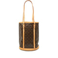 Louis Vuitton Monogram Bucket GM Tote Shoulder Bag Brown Leather
