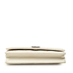 Chanel Quilted CC Logo Crossbody Chain Wallet Shoulder Bag White Caviar Leather — view 3