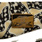 Chanel Quilted CC Logo Crossbody Chain Wallet Shoulder Bag White Caviar Leather — view 8