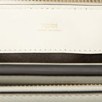 Fendi Com Click Chain Shoulder Bag White Leather — view 5