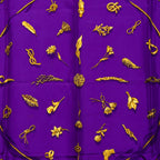 Hermes Carre 90 Clips Scarf Purple Silk — view 2