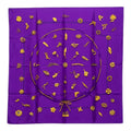 Hermes Carre 90 Clips Scarf Purple Silk
