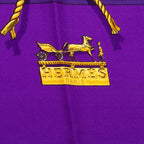 Hermes Carre 90 Clips Scarf Purple Silk — view 6