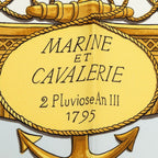Hermes Carre 90 Marine Et Cavalerie Sea and Cavalry Scarf White Multicolor Silk — view 4