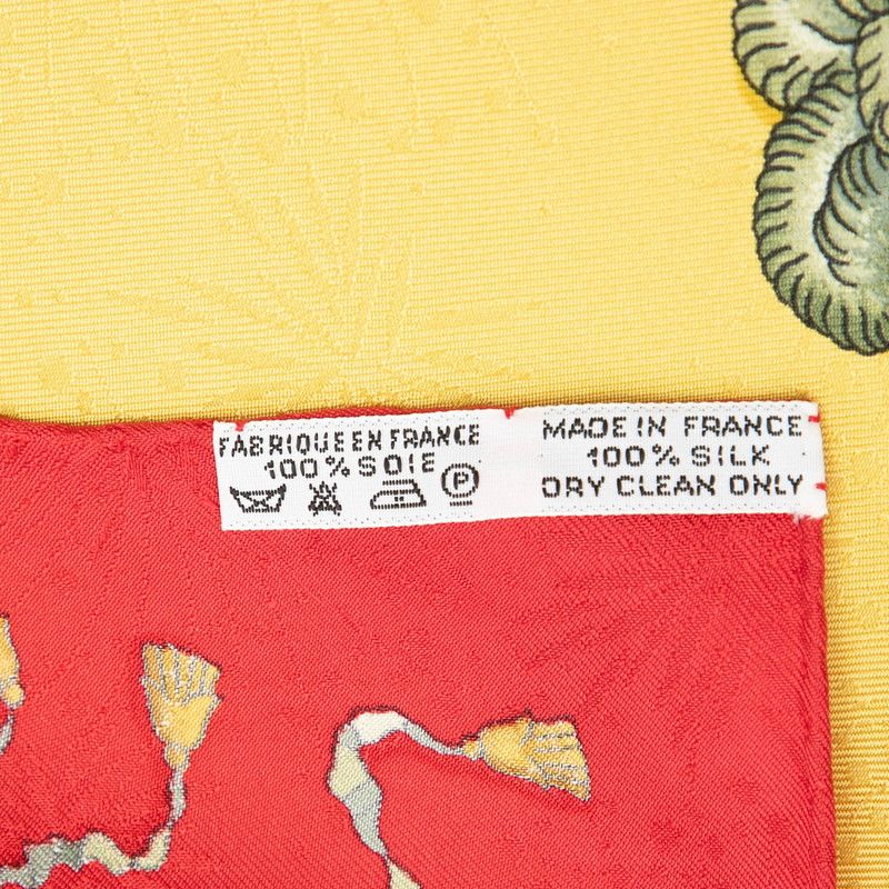 Hermes Carre 90 les Fetes du Roi Soleil Celebration of the Sun King Scarf Red — view 5