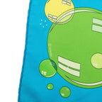 Hermes Carre 42 Bal de Bulles Soap Bubbles Scarf Blue Green Silk — view 6