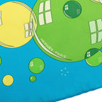Hermes Carre 42 Bal de Bulles Soap Bubbles Scarf Blue Green Silk — view 5