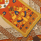 Hermes Carre 42 Brins D'or Golden Sprig Scarf Beige Silk — view 3