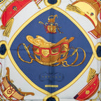 Hermes Carre 90 Spring Scarf Navy Multicolor Silk — view 2