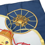 Hermes Carre 90 Spring Scarf Navy Multicolor Silk — view 4