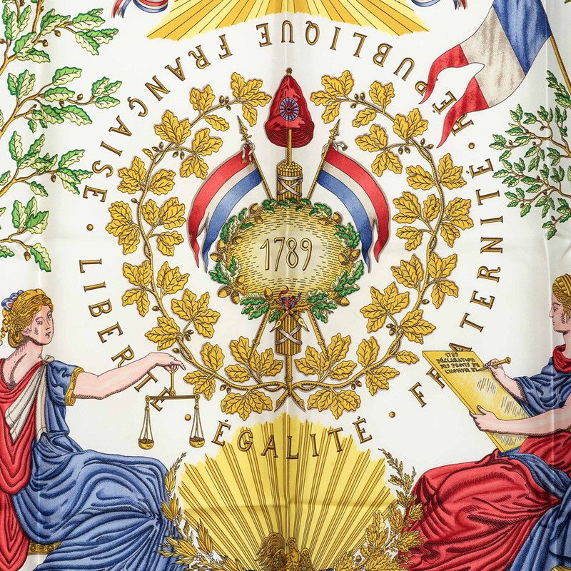 Hermes Carre 90 Republique Francaise Liberte Egalite Fraternite 1789 Silk Scarf — view 2
