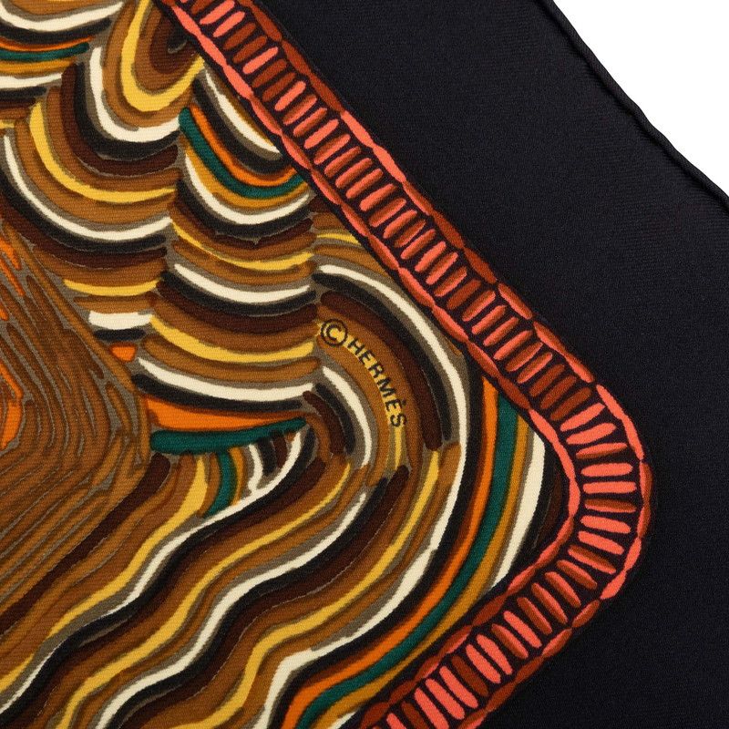 Hermes Carre 90 Henry Smith Sailor Scarf Brown Multicolor Silk — view 4