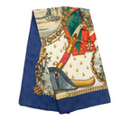 Hermes Carre 90 Napoleon Scarf Navy Multicolor Silk — view 7