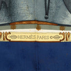 Hermes Carre 90 Napoleon Scarf Navy Multicolor Silk — view 6