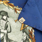 Hermes Carre 90 Napoleon Scarf Navy Multicolor Silk — view 8