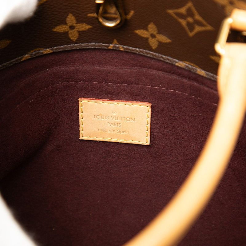 Louis Vuitton Monogram Montaigne MM 2-Way Shoulder Bag Brown Leather — view 5