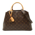 Louis Vuitton Monogram Montaigne MM 2-Way Shoulder Bag Brown Leather