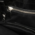 Saint Laurent Sac de Jour Souple Croco Embossed Tote Shoulder Bag 2-Way Black — view 7